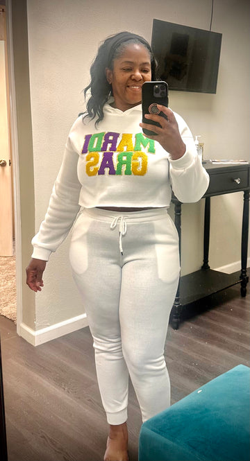 Comfy Mardi Gras Jogger Set