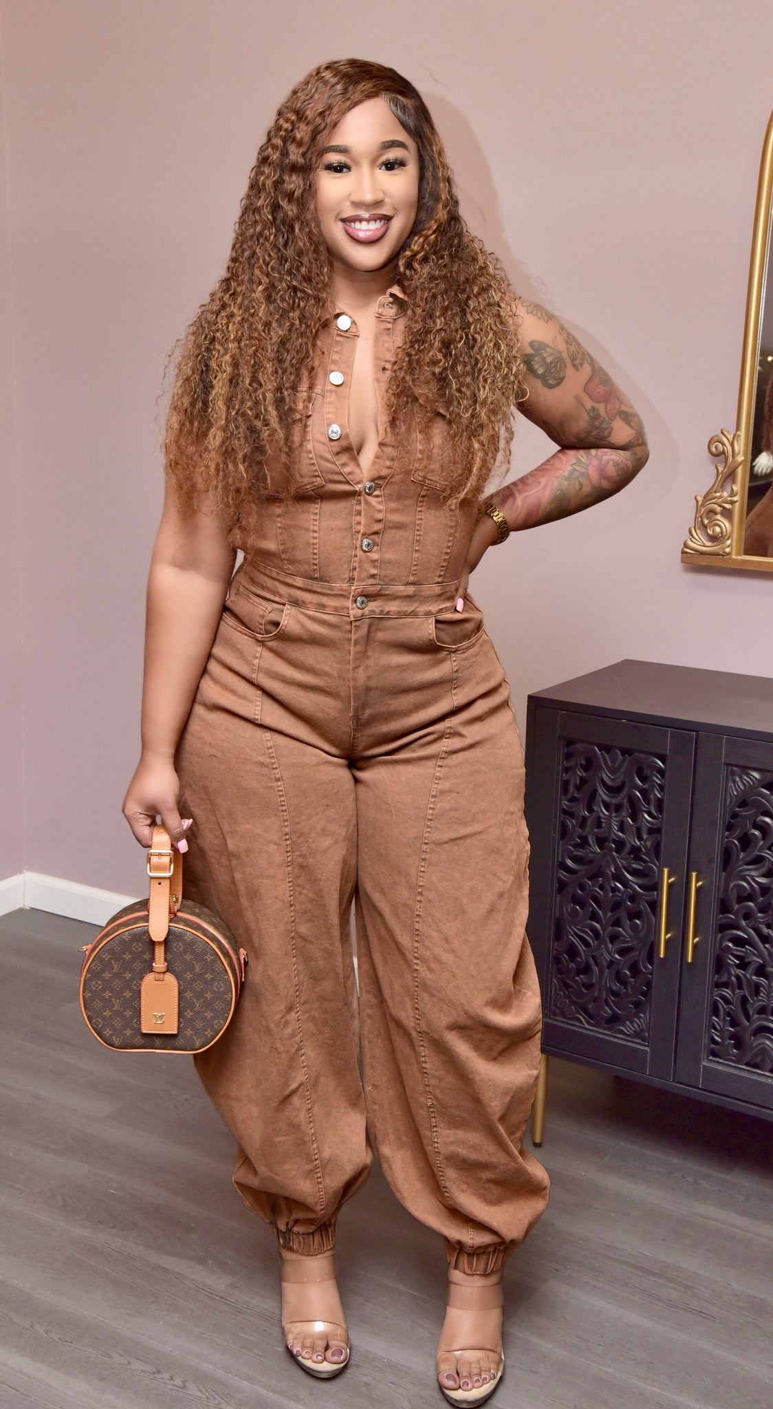 Sophisticated Caramel Jumpsuit